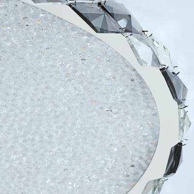 Contemporary Round Flush Mount Ceiling Light K9 Crystal Led Ceiling Lights