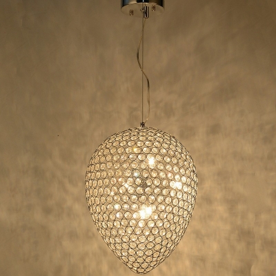 Globe Crystal 1 Light Basic Pendants Light Fixtures Modern Living Room Hanging Light