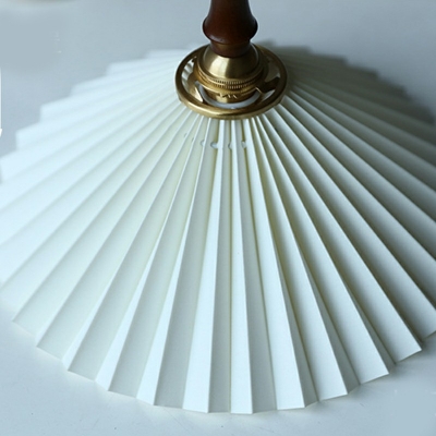 1-Light Hanging Light Fixtures Contemporary Style Cone Shape Wood Pendant Lighting