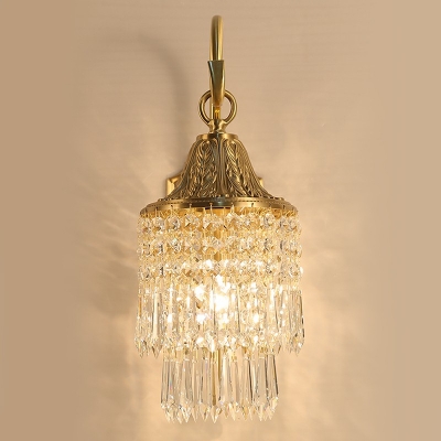 1-Light Sconce Lights Simplicity Style Cascades Shape Metal Wall Mounted Light Fixture