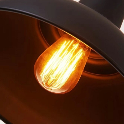 1-Light Suspension Lamp Loft Style Dome Shape Metal Pendant Lighting Fixtures