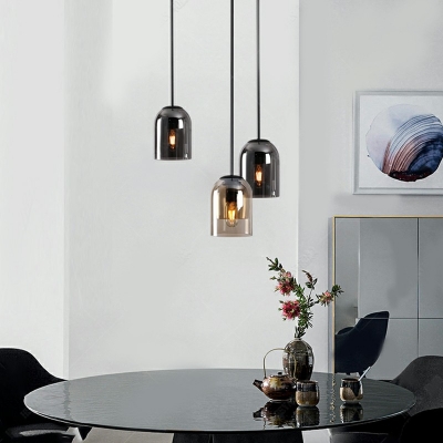 Glass 1 Light Minimalist Ceiling Lamp Modern Hanging Pendant Lamp for Dinning Room