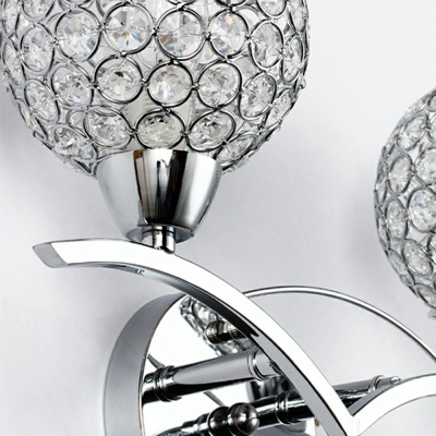 2-Light Sconce Light Fixtures Modernist Style Globe Shape Metal Wall Mounted Lights