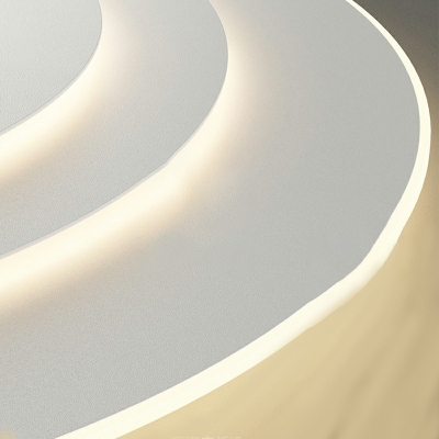 4-Tiers White LED Flush Mount Ceiling Light Fixture Modern Minimalist Circular Ring Flush Mount Lights for Living Room
