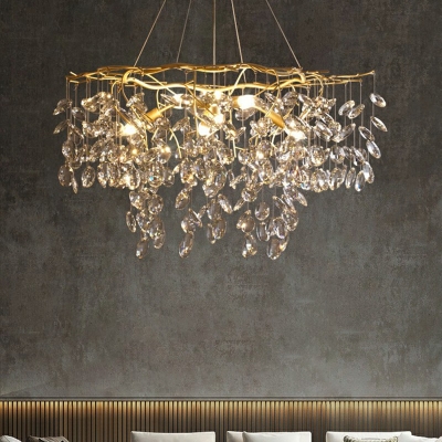 8 Lights Crystal Ceiling Chandelier Modern Elegant Chandeliers For Dining Room