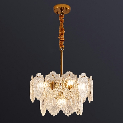 American Style Chandelier Glass Material Shade Ceiling Chandelier for Living Room