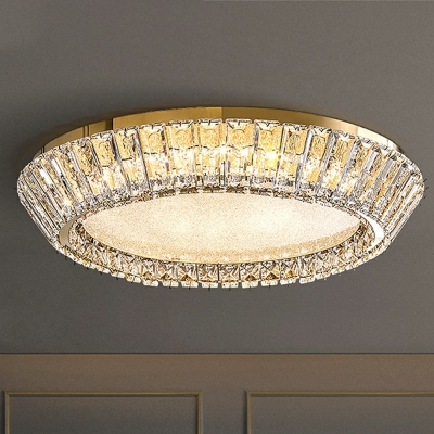 Contemporary Flush Mount Ceiling Light K9 Crystal Led Ceiling Lights in Gold