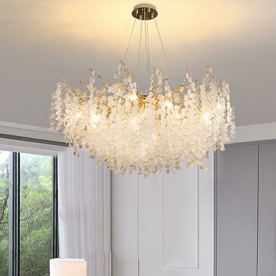 Modern Tassel Chandelier Lighting Fixtures 10 Lights Elegant Hanging Chandelier for Living Room
