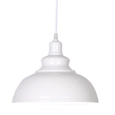 1-Light Pendant Ceiling Lights Vintage Style Dome Shape Metal Suspension Lamp