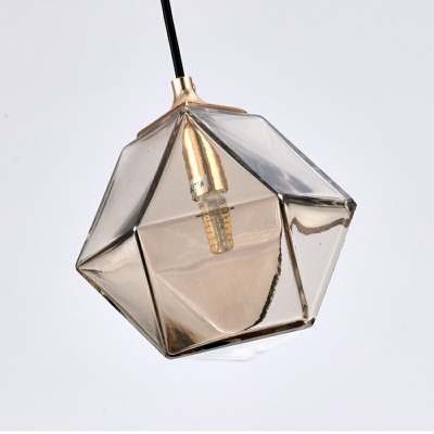 3-Light Pendant Lighting Fixtures Minimalist Style Geometry Shape Metal Suspension Light
