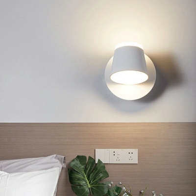 Adjustable Drum Wall Mounted Reading Lights Modern Minimalism Sconce Lights for Bedroom