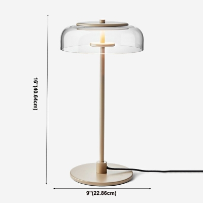 Contemporary Table Lamp Glass 1 Light Night Table Lamps for Bedroom Living Room