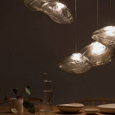 Ultra-Modern Glass Hanging Pendant Lights Hanging Lamp Kit for Living Room