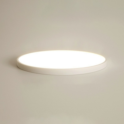 White Flush Mount Lamp Fixtures Round Shade Modern Style Acrylic Led Surface Mount Ceiling Lights for Dining Room
