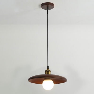 Wood Contemporary Pendant Lights Basic 1 Light Modern Simplicity Suspension Lamp for Bedroom