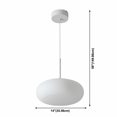 1-Light Hanging Lighting Minimalist Style Geometry Shape Metal Pendant Light Fixture