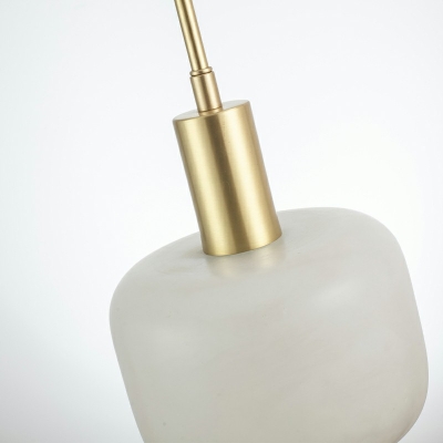 1-Light Pendant Light Fixtures Minimalist Style Dome Shape Stone Hanging Lighting