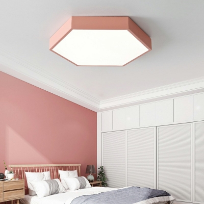 1 Light Polygon Shade  Flush Light Modern Style Acrylic Led Flush Light for Dining Room