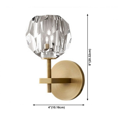 1-Light Sconce Lights Simplicity Style Ball Shape Metal Wall Mounted Lighting