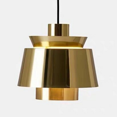 1-Light Suspension Lamp Minimalist Style Geometric Shape Metal Pendant Ceiling Lights