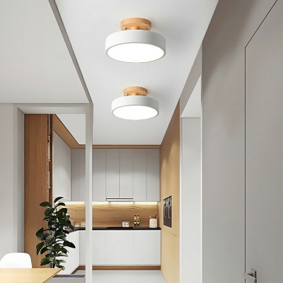 1 Light Round Shade Flush Light Modern Style Acrylic Led Flush Light for Dining Room