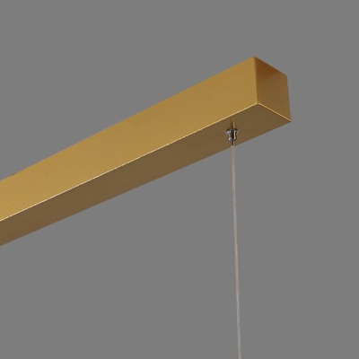 2-Light Island Light Fixture Modern Style Liner Shape Metal Hanging Pendant Lighting Fixtures