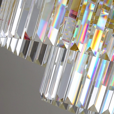 Contemporary Ring Flush Mount Ceiling Light K9 Crystal Led Ceiling Lights