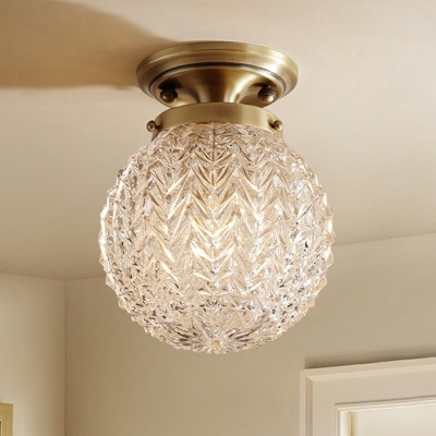 Creative Crystal Warm Decorative Semi Flush Mount for Corridor Bedroom and Hall