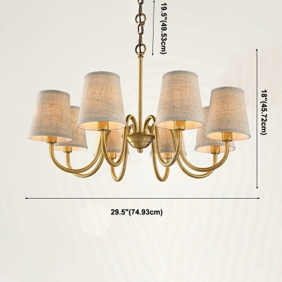 Designer Style Chandelier 8 Light Ceiling Chandelier for Bedroom Cafe