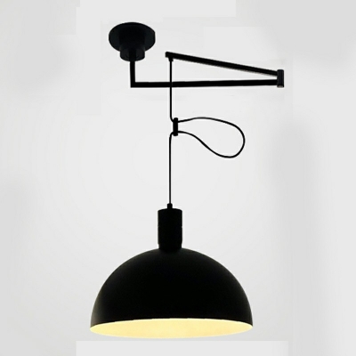 Dome 1 Light Modern Metal Suspension Lamp Nordic Style Minimalist Hanging Lamp for Bedroom