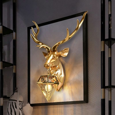 Metal Modern Wall Light Lamp Sconce 1 Light Animal Shade Wall Hanging Lights for Living Room