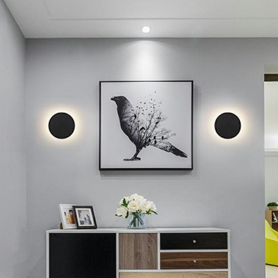 Minimalist Wall Mounted Light Round Shape Warm Light Wall Mount Light Fixture for Living Room