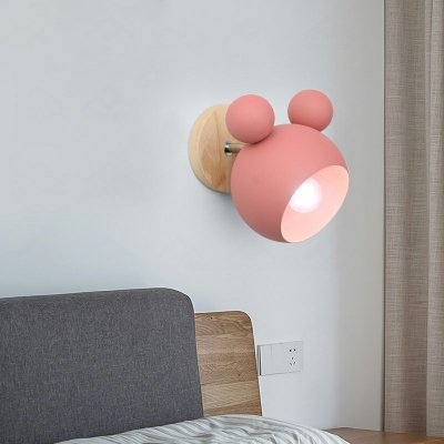 Modern 1 Light Kid's Wall Mounted Light Fixture Nordic Sconce Lights for Bedroom