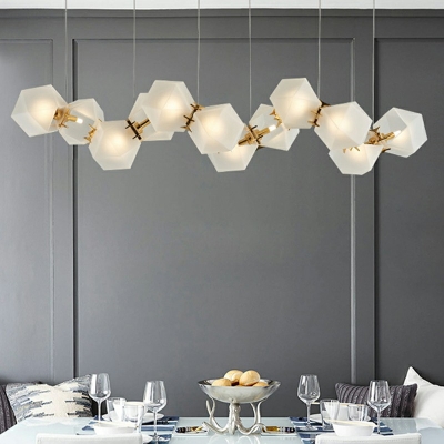 Modern Imported Glass Chandelier Cascading Hanging Glass Ceiling Fixture