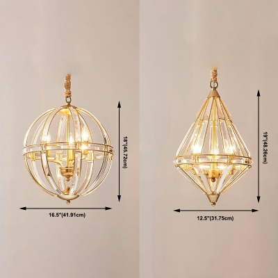 Modern Style Crystal Chandelier Light Nordic Style Metal Pendant Light for Kitchen