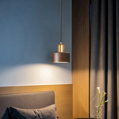 Modern Style LED Pendant Light Nordic Style Wood Hanging Light for Bedside