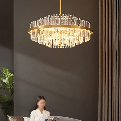 Nordic Style Crystal Chandelier Light Modern Style Metal Pendant Light for Living Room