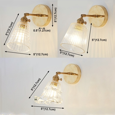 1-Light Sconce Lamp Minimalist Style Cone Shape Metal Wall Light Fixtures