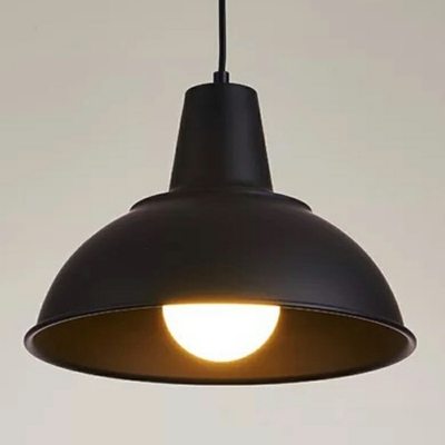 1-Light Suspension Lamp Loft Style Dome Shape Metal Pendant Lighting Fixtures