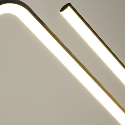 2 Lights Wave Shade Hanging Light Modern Style Acrylic Pendant Light for Living Room