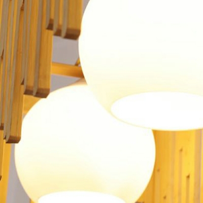 4-Light Island Chandelier Lights Modern Style Square Shape Glass Hanging Ceiling Light