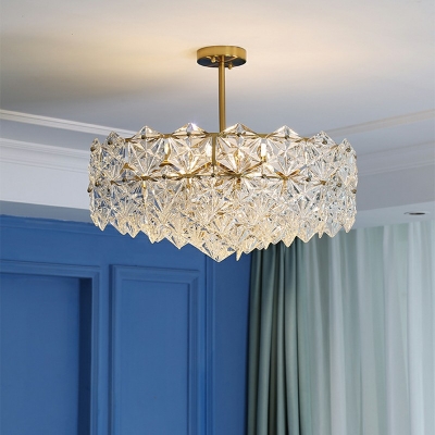 9-Light Pendant Lighting Fixtures Minimalist Style Cone Shape Metal Chandelier Lamp