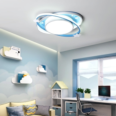 Children's Room Flush Ceiling Light 1 Lighrt Cartoon Style Ceiling Light for Bedroom