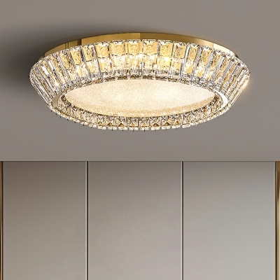 Contemporary Flush Mount Ceiling Light K9 Crystal Led Ceiling Lights in Gold
