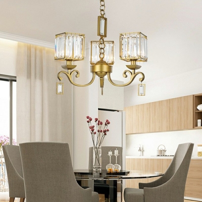 Designer Style Chandelier Crystal Shade Ceiling Chandelier for Bedroom Living Room Cafe