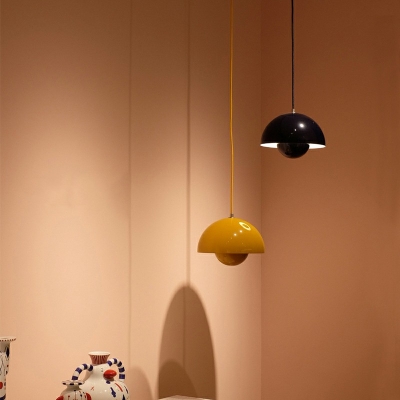 Metal Macaron 1 Light Modern Hanging Ceiling Light Nordic Style Pendants Light Fixtures for Living Room