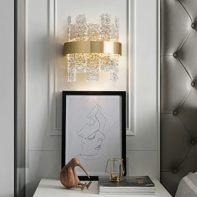 Modern Style LED Wall Sconce Light Nordic Style Metal Glass Warm Light Wall Light for Bedside