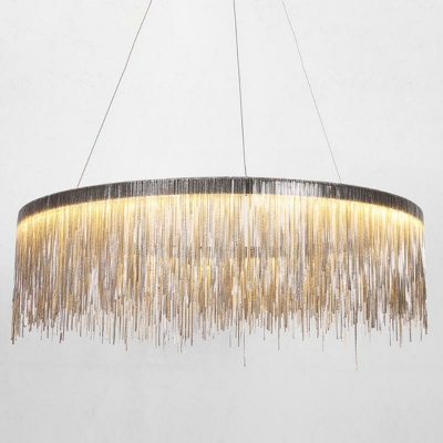 Nordic Style Metal Chandelier Light Modern Style Luxury Tassel Pendant Light for Living Room