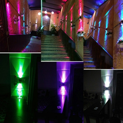 RGB Modern Wall Mounted Light Fixture Creative 2 Lights Indoor Wall Sconce Lighting