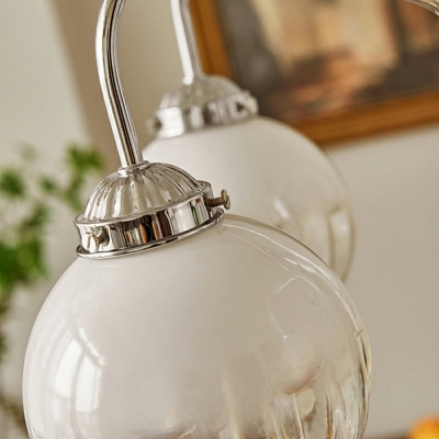 3-Light Hanging Chandelier Minimalist Style Ball Shape Metal Ceiling Pendant Light